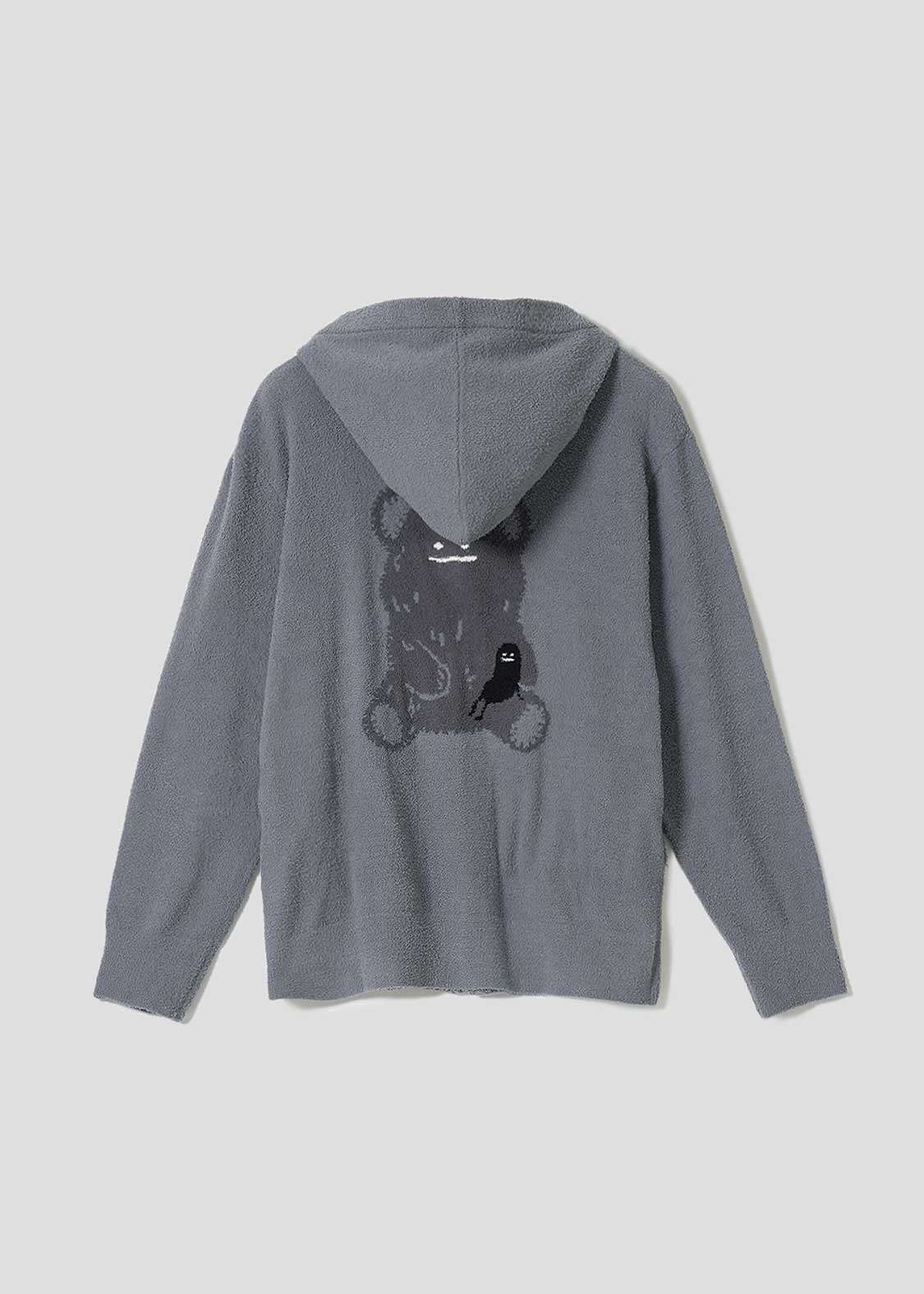 モコモコビューティフルシャドー｜ジャカードジップパーカー