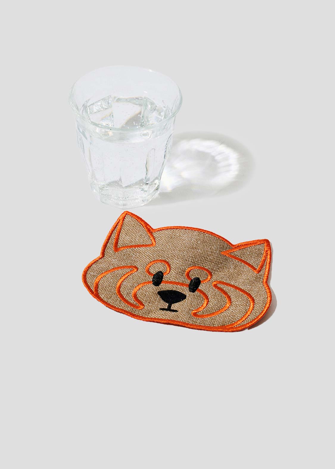 イカクフェイス｜ファブリックコースター